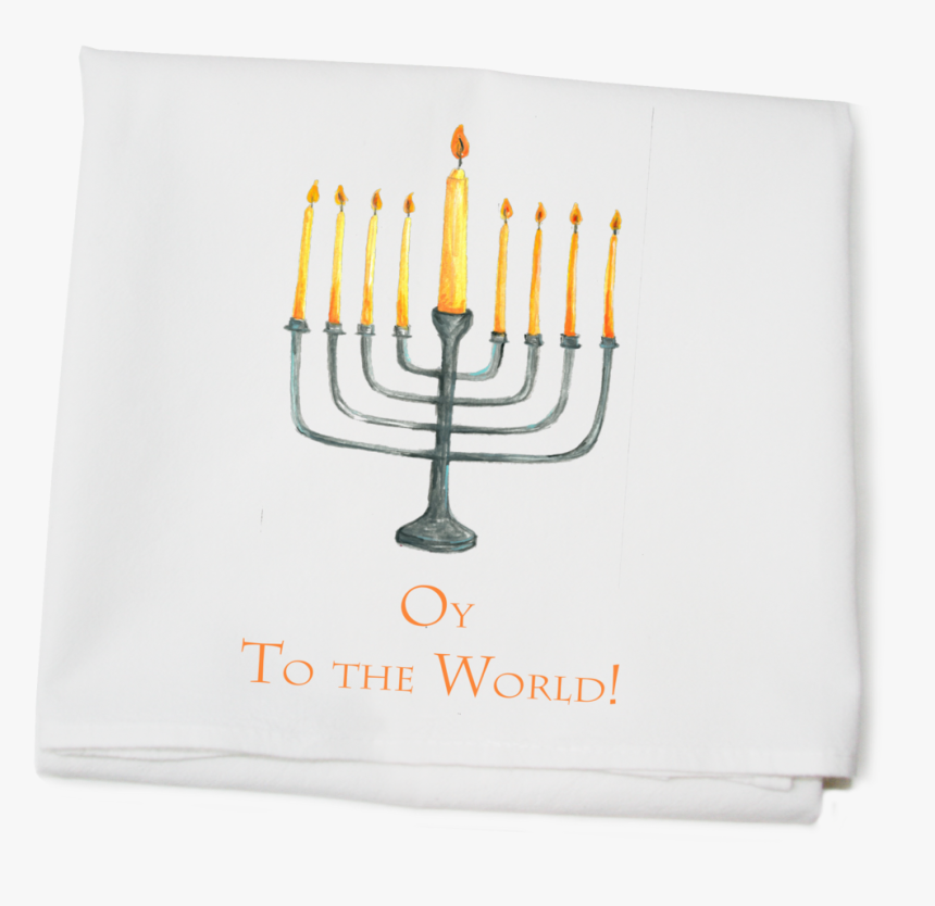 Menorah Flour Sack Towel - Hanukkah, HD Png Download, Free Download