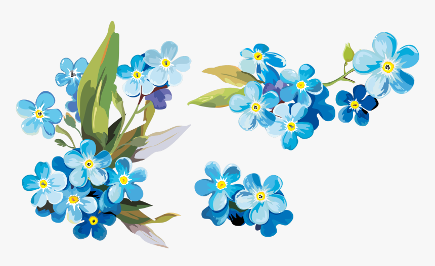 Watercolor Painting Paper Clip Art - Drawing Forget Me Not, HD Png Download, Free Download