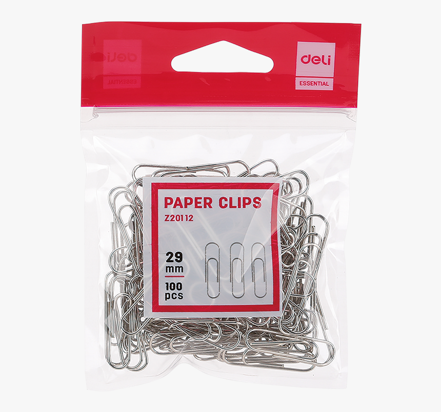 Paper Clip 29 Mm Steel 100 Pcs Plastic Bag - Chain, HD Png Download, Free Download