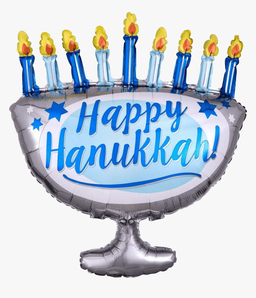 Happy Hanukkah Menorah Large - Birthday Cake, HD Png Download, Free Download