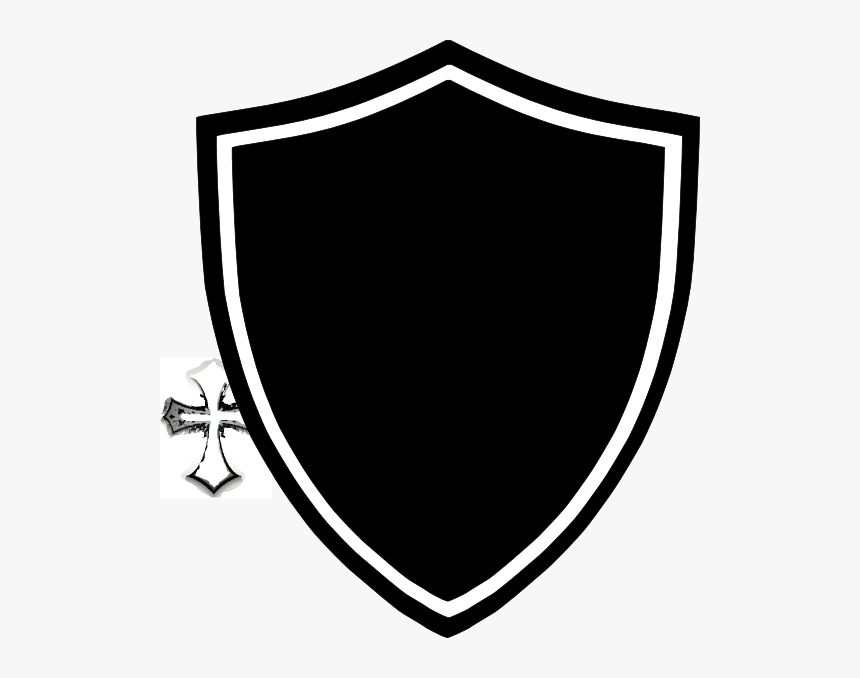 Png Black And White Shield, Transparent Png, Free Download