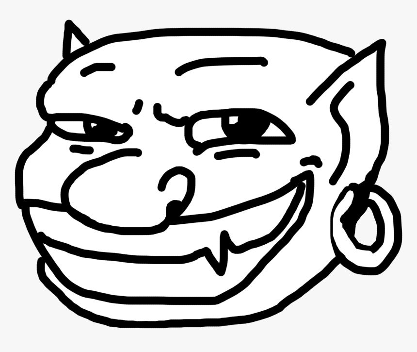 Easy Fix I Drew A Troll With No Effort In A Few Seconds - Troll Face Non Transparent, HD Png Download, Free Download