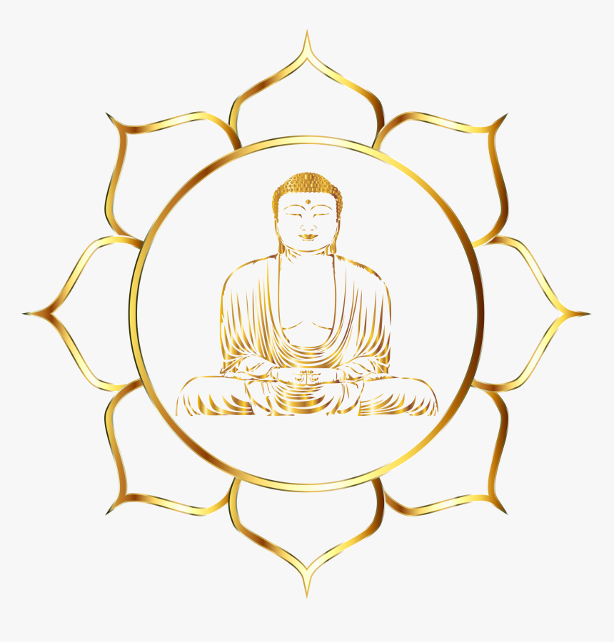 Gold Buddha Lotus No Background Clip Arts - Transparent Background Buddha Clipart, HD Png Download, Free Download