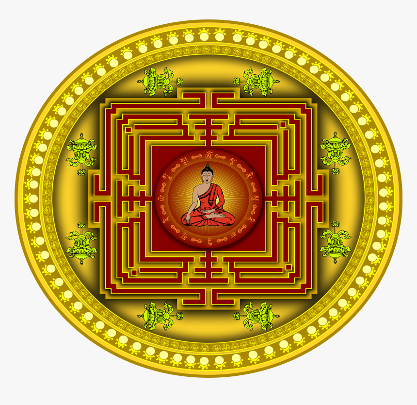 Mandala With Buddha Clip Arts - Buddhist Mandala Clipart, HD Png Download, Free Download
