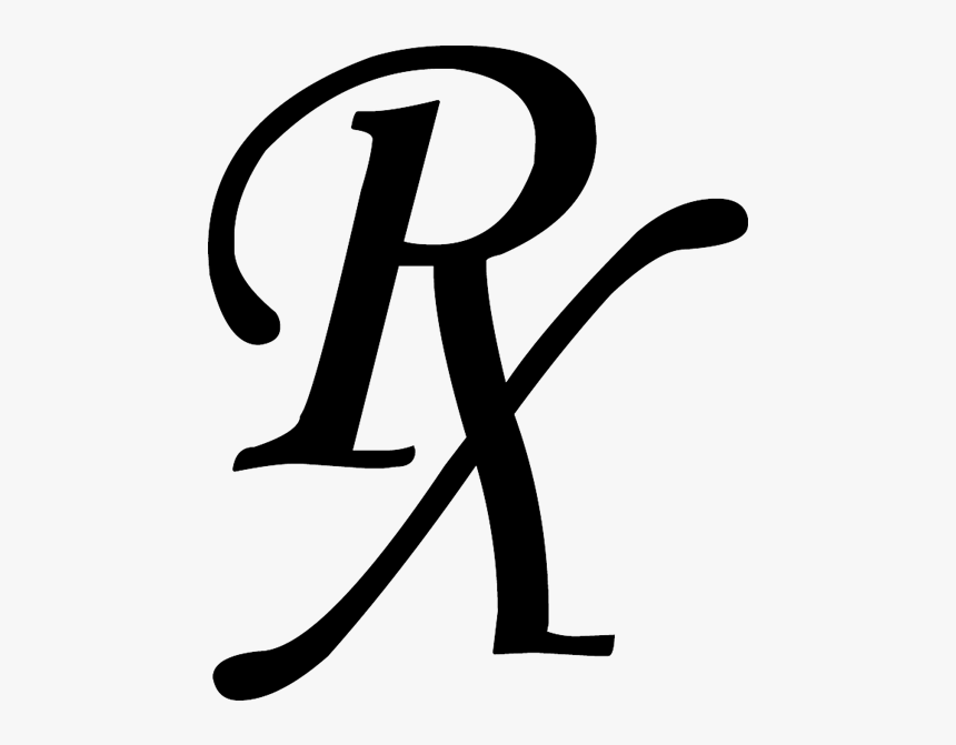 Rx Symbol Black Monotype Plain Clipart Image - Prescription Rx Logo Png, Transparent Png, Free Download
