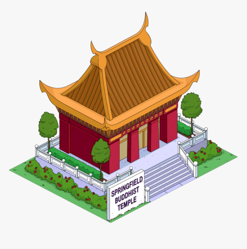 Download Buddha Temple Transparent Background - Springfield Buddhist Temple, HD Png Download, Free Download