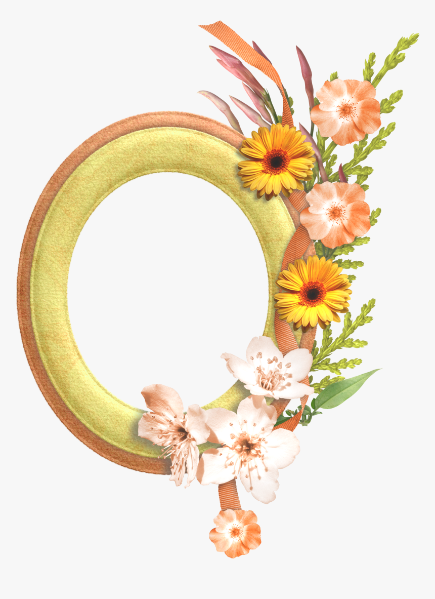 Flower Oval Frame Png , Png Download - Flower Funeral Photo Frame, Transparent Png, Free Download