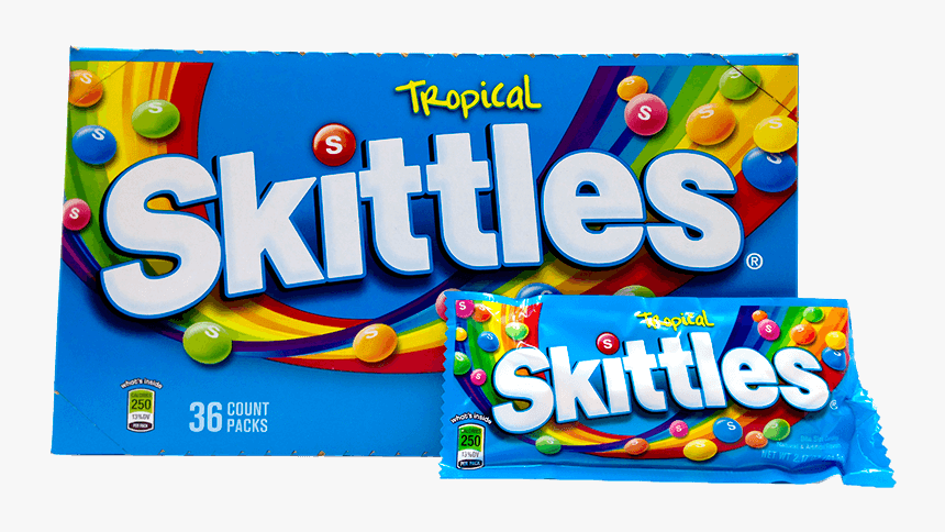 Skittles Tropical 36 Bags - Snack, HD Png Download, Free Download