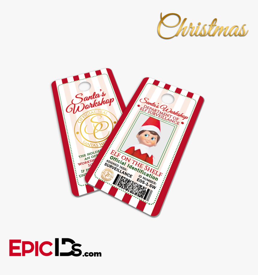 Elf On The Shelf Miniature North Pole Id Badge - Elf Id Badge, HD Png Download, Free Download