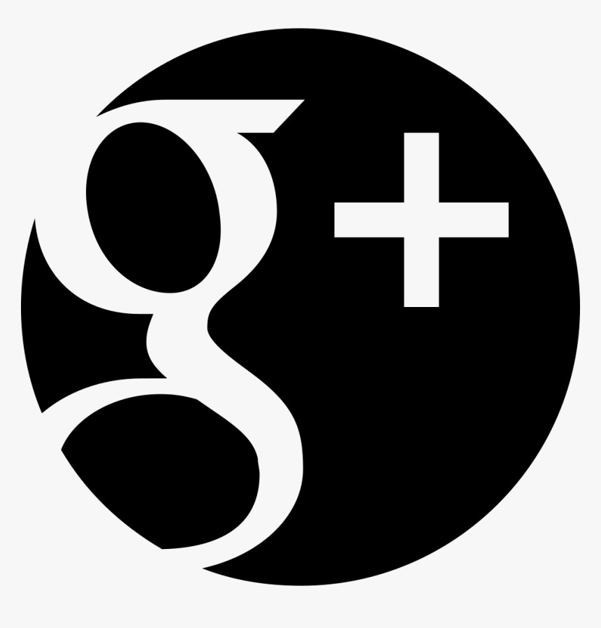 Google Plus Logo Png White - Google Plus Black Logo, Transparent Png, Free Download