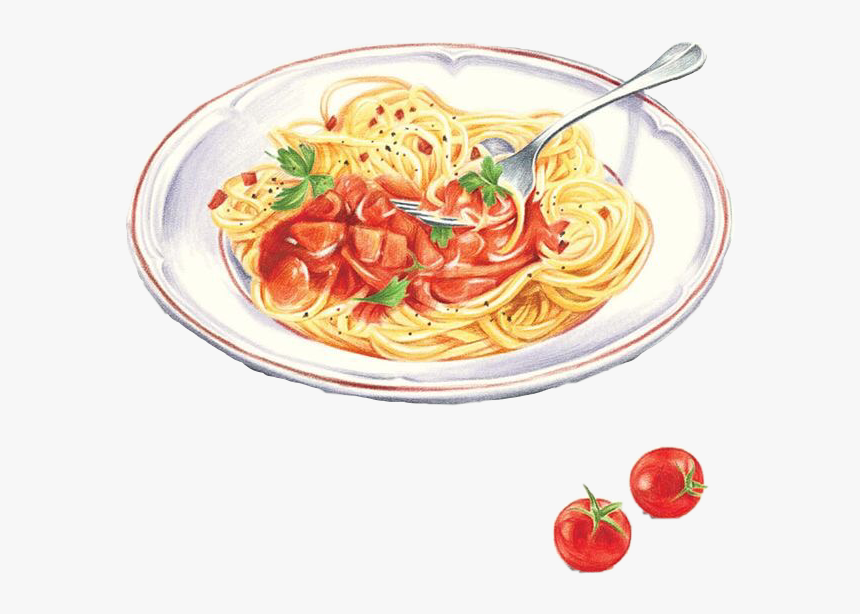 Watercolor Food Pasta Freetoedit - Pasta Watercolor, HD Png Download, Free Download