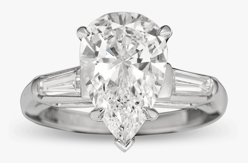 Pear-cut Golconda Diamond Ring, - Carat, HD Png Download, Free Download