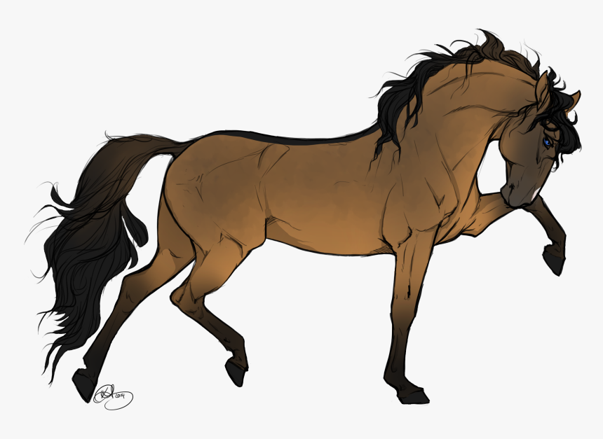 Drawn Horse Transparent - Desenho De Cavalo Arabe, HD Png Download, Free Download