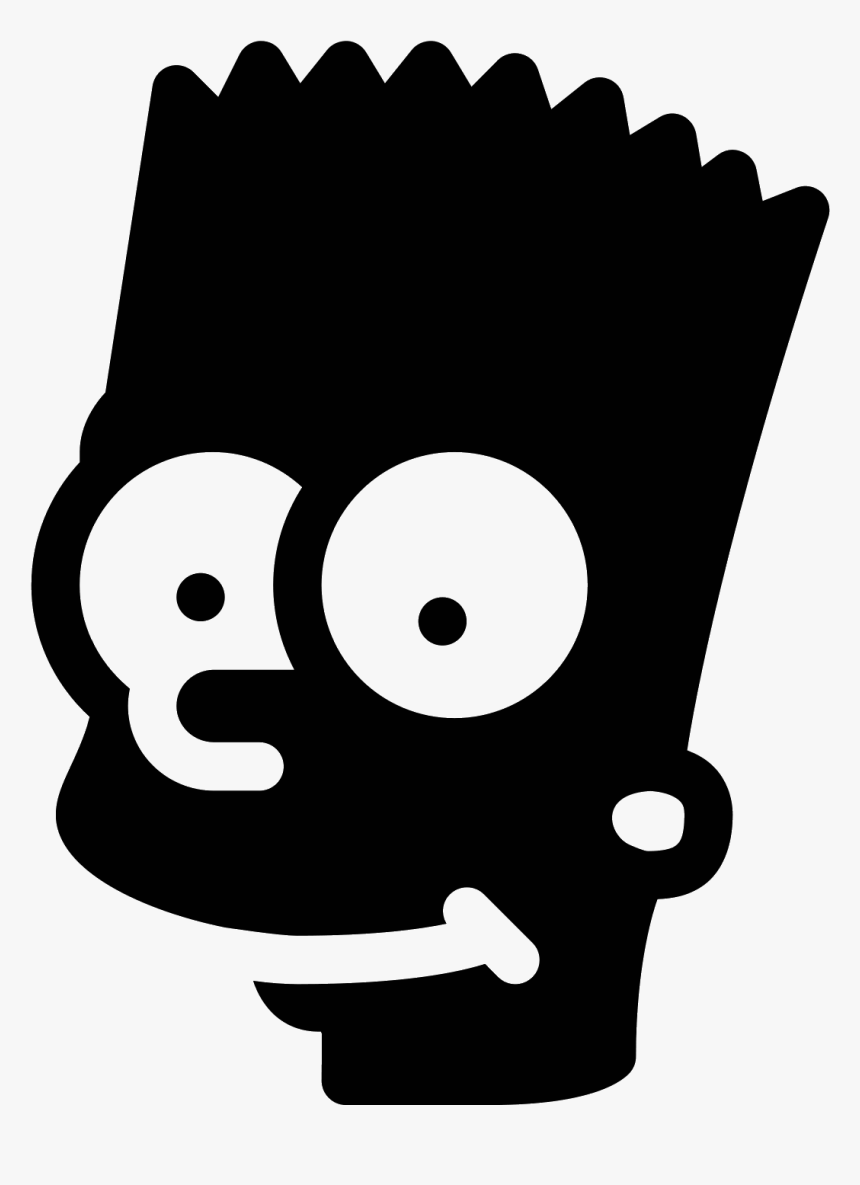 Clip Art Homer Simpson Black And White - Bart Simpson Black And White, HD Png Download, Free Download