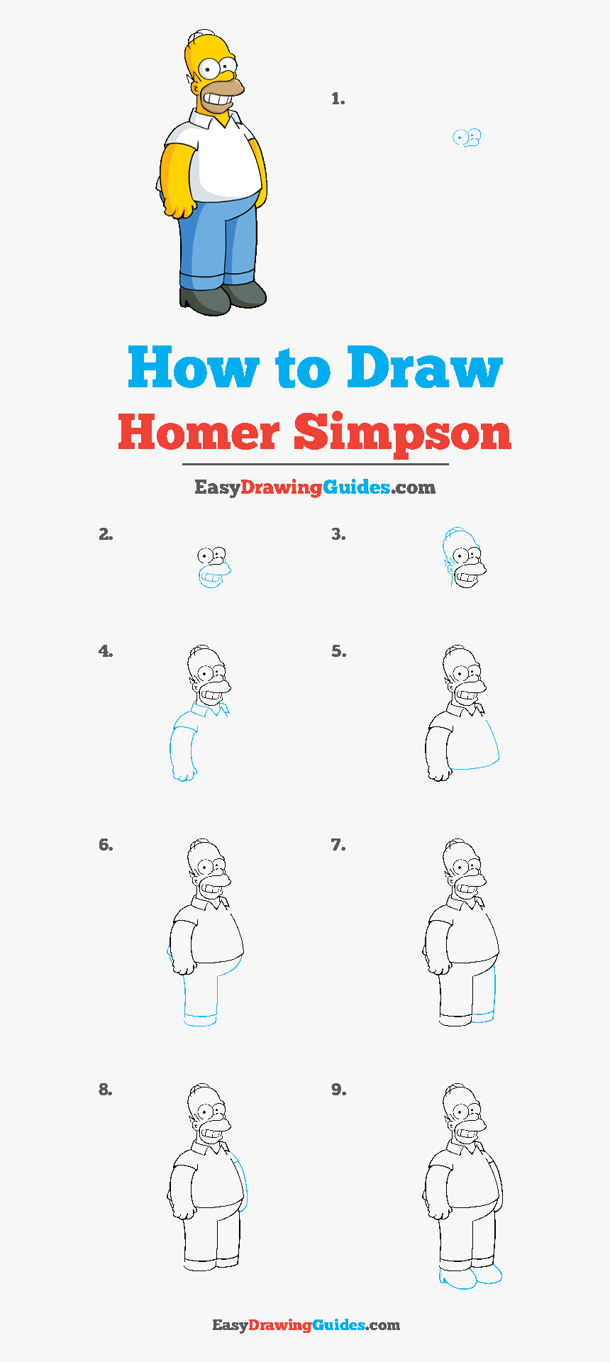 How To Draw Homer Simpson - Drawing, HD Png Download, Free Download