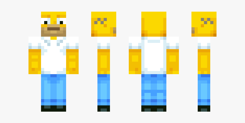 Minecraft Pocket Edition Skins Homer Simpson, HD Png Download, Free Download