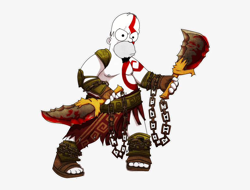 Homer Kratos At Your Service - Kratos Png, Transparent Png, Free Download