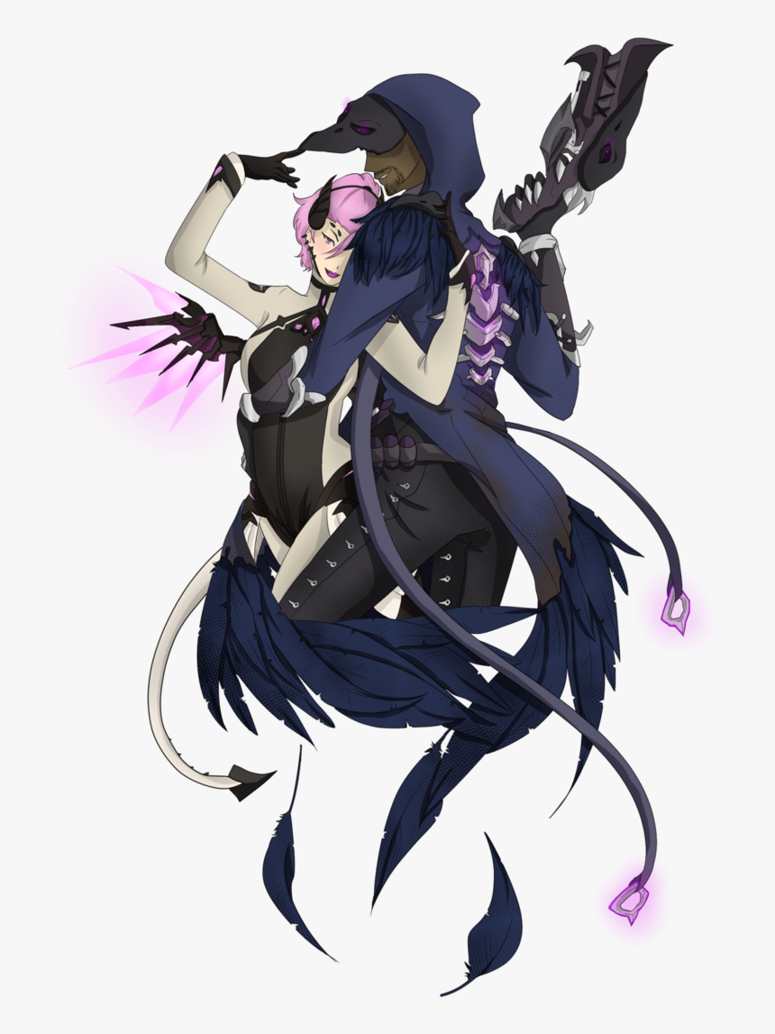 Overwatch Purple Anime Mangaka - Reaper Nevermore Art Overwatch, HD Png Download, Free Download