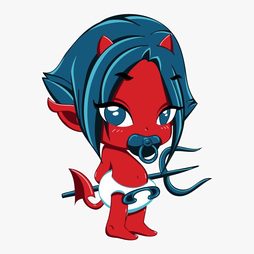 Transparent Devil Pitchfork Png - Girl Demon Baby Anime, Png Download, Free Download