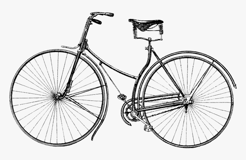 Bicycle Cycling Drawing Clip Art - Vintage Bicycle Vector Png, Transparent Png, Free Download