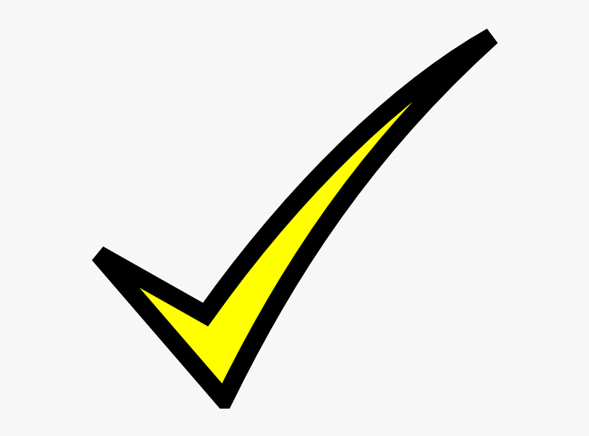 Check Mark Yellow Clip - Yellow Check Mark Png, Transparent Png - kindpng