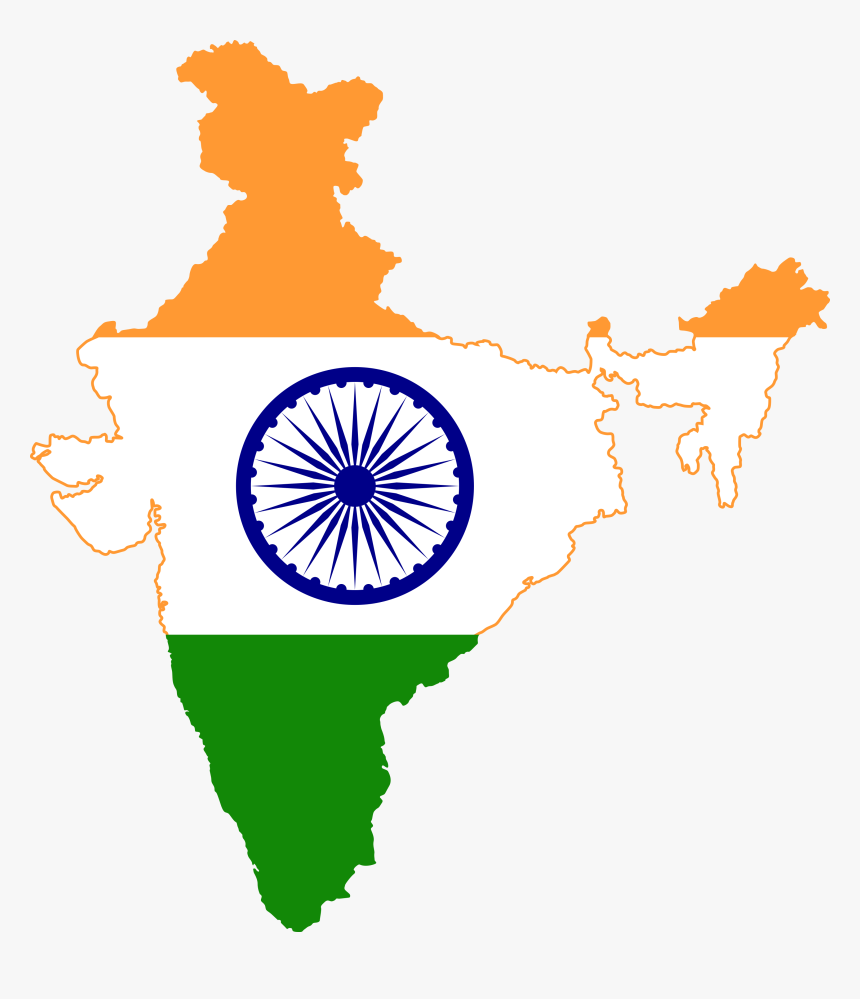 Flag Map Of India, HD Png Download, Free Download