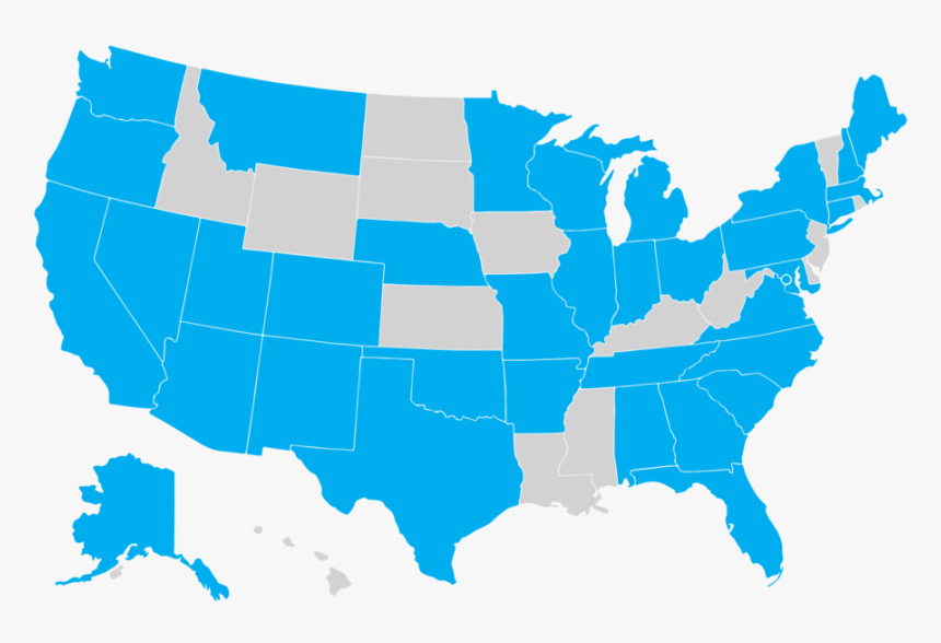 Volunteer Map Connect With Transparent Background - United States Map Transparent Background, HD Png Download, Free Download