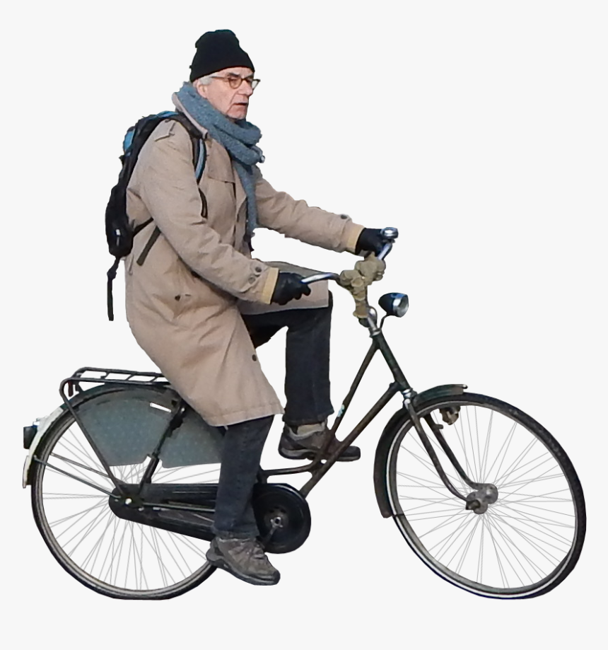 Transparent Cyclist Png - Electric Bike Old Man, Png Download, Free Download