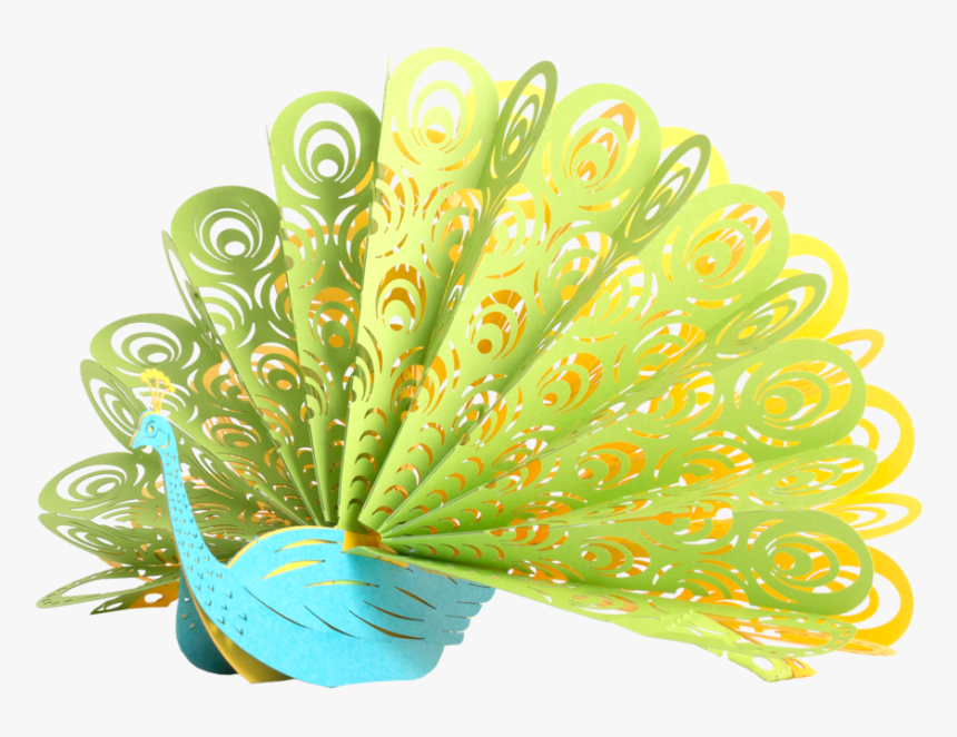 Peacock Pop Up Card - Orange, HD Png Download, Free Download