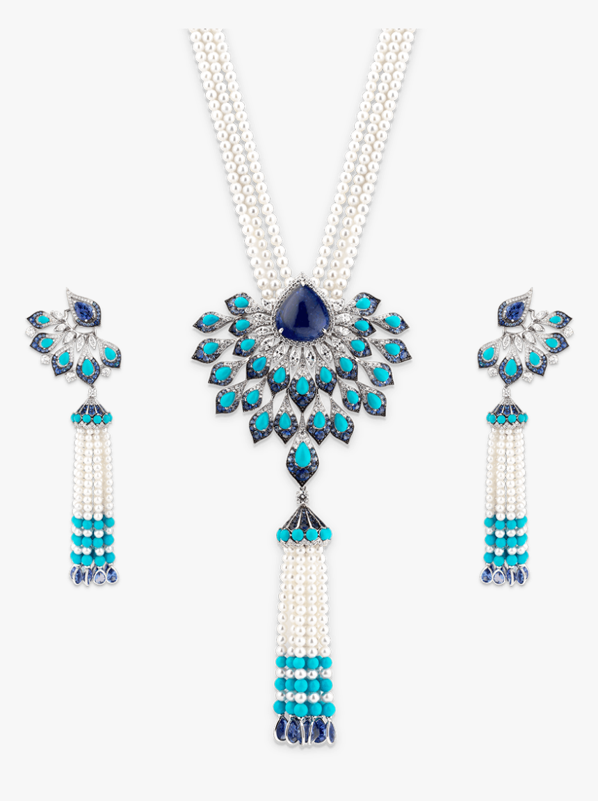 Sartoro Peacock Turquoise High Jewelry Set - Locket, HD Png Download, Free Download