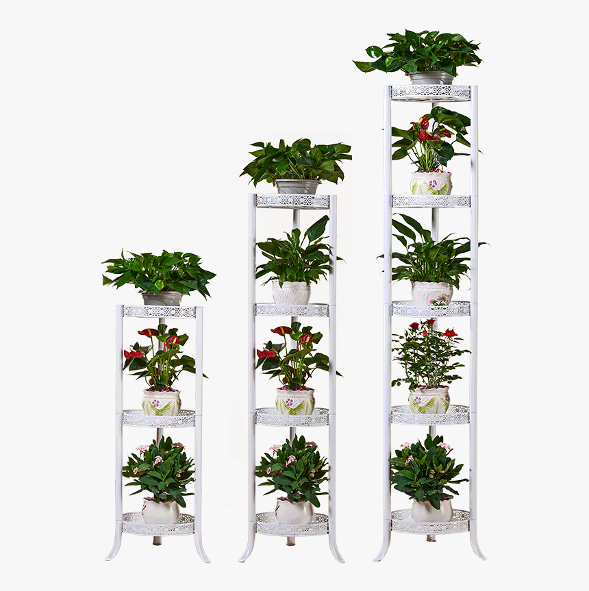 Wrought Iron Flower Stand Floor Flower Pot Holder European - Flower Plant Rack Png, Transparent Png, Free Download