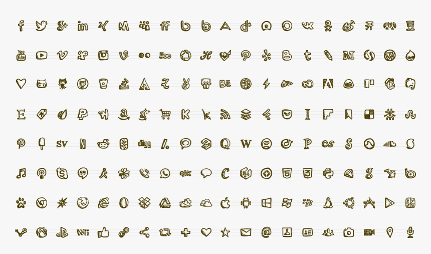 Social Icons Png Transparent - Skeleton Warrior Sprite, Png Download, Free Download