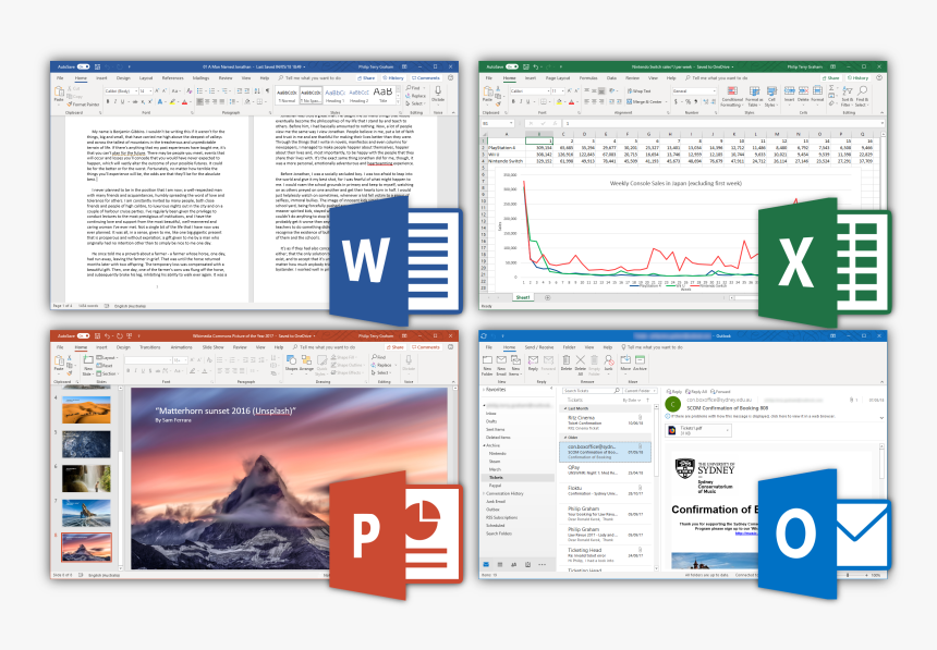 Microsoft Office 365 Desktop Applications, From Top - Microsoft Office Pro Plus 2019, HD Png Download, Free Download