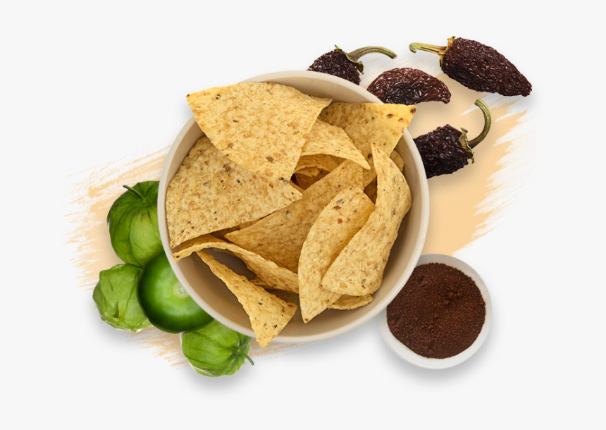 Chipotle Tomatillo Salsa - Tortilla Chips Top View, HD Png Download, Free Download