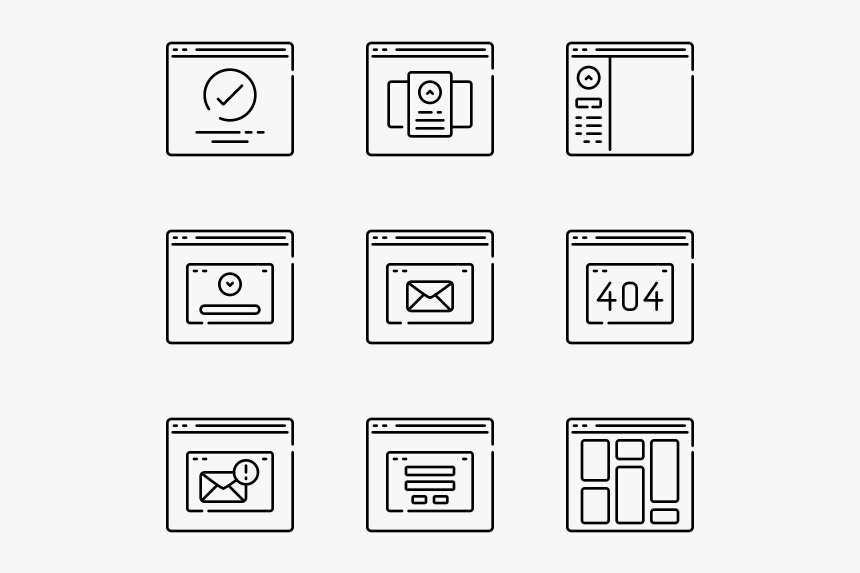 Web Site Wireframe - Wireframe Icons, HD Png Download, Free Download