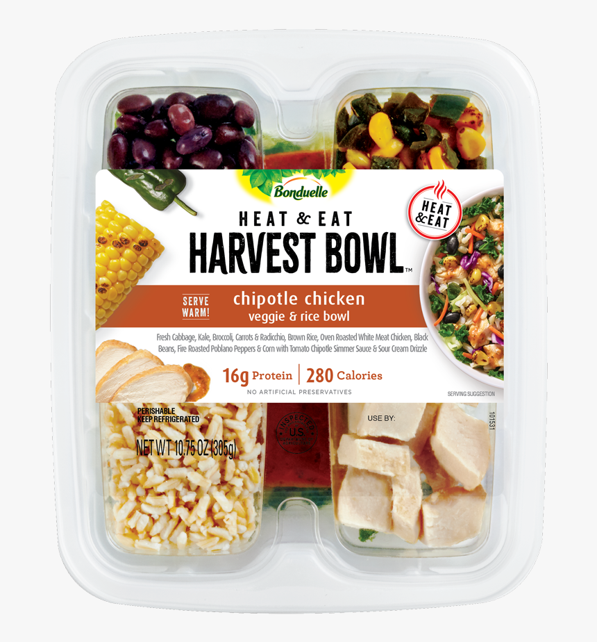 Chipotle Chicken - Bonduelle Heat And Eat Harvest Bowl, HD Png Download, Free Download