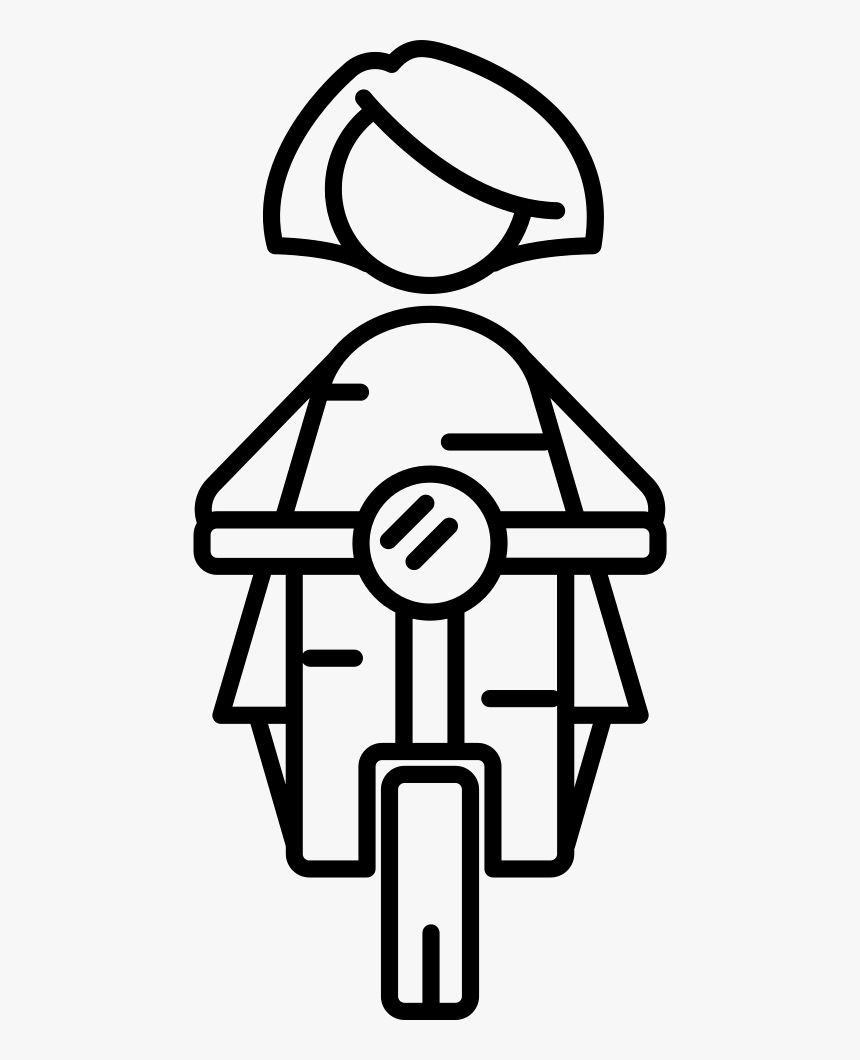 Woman Riding A Motorbike - Desenho De Médico Veterinário, HD Png Download, Free Download