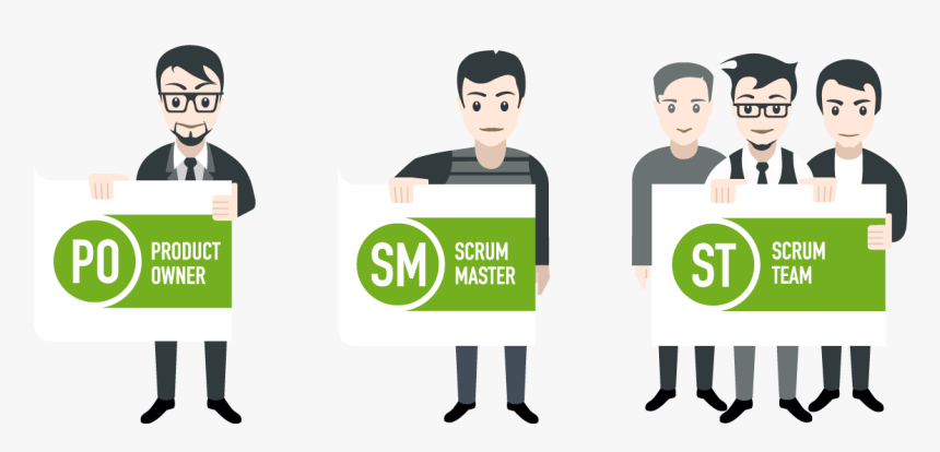 Three Main Scrum Roles, HD Png Download, Free Download