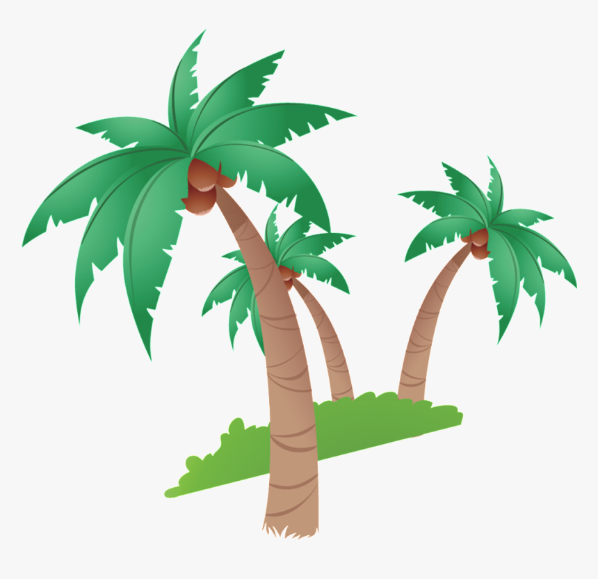 Coconut Tree Cartoon Beautiful Illustration - Coconut Tree Clip Art, HD Png Download, Free Download