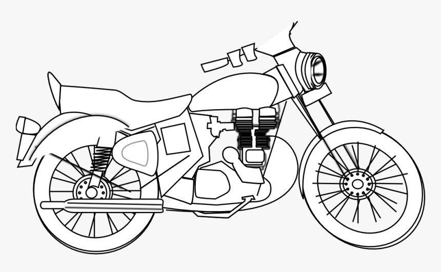 Free The Top Best - Clipart Motorcycle Black & White, HD Png Download, Free Download