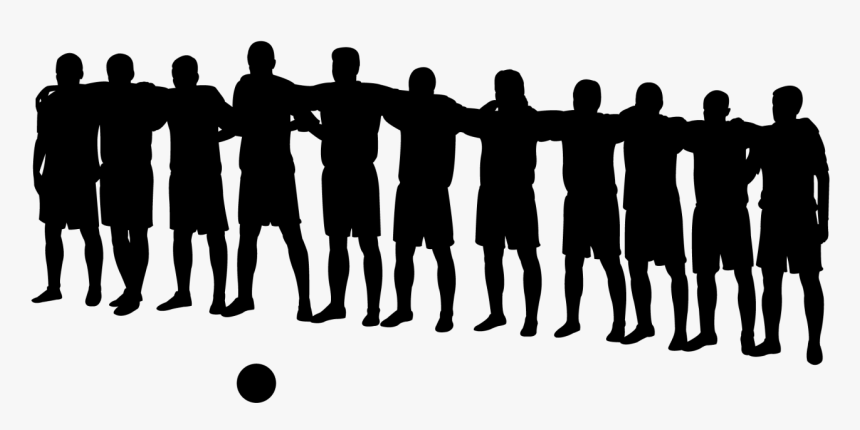 Team Photo - Soccer Team Photo Silhouette, HD Png Download, Free Download
