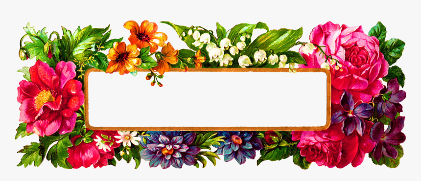 Floral Frame Png - Flower Photo Frame Design Png, Transparent Png, Free Download