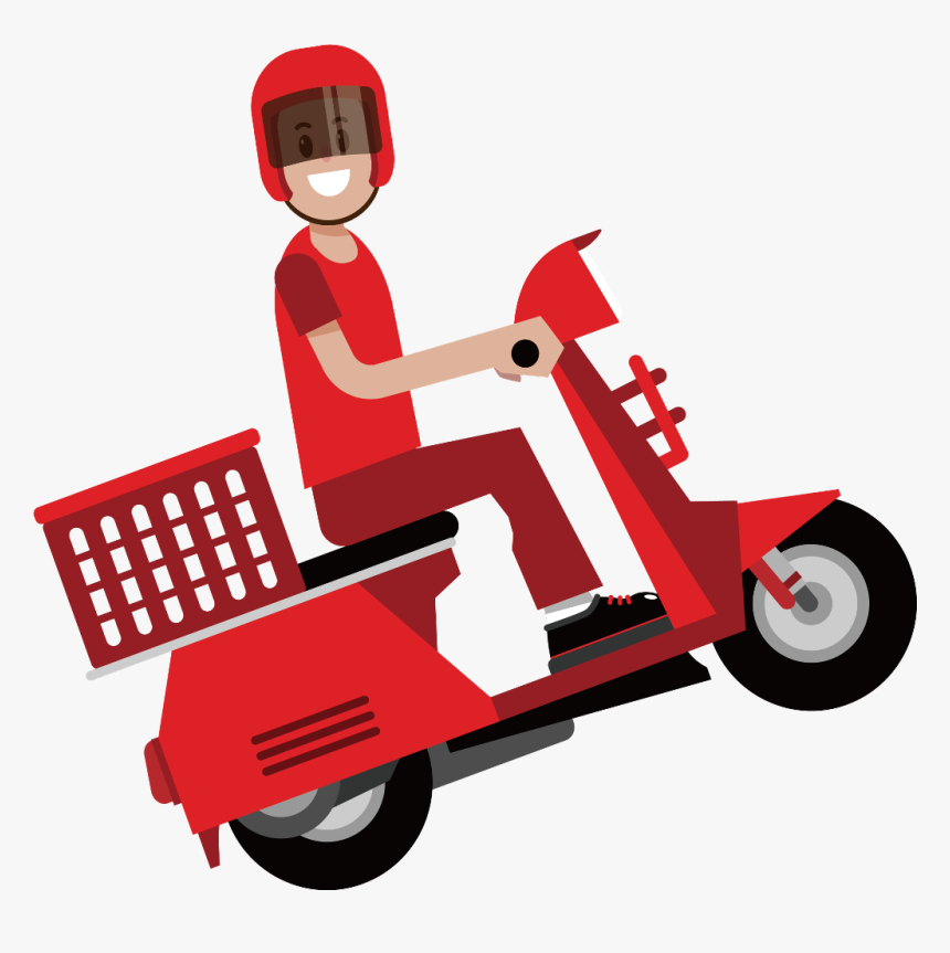 Transparent Scooter Clipart - Motorcycle Delivery Icon Png, Png Download, Free Download