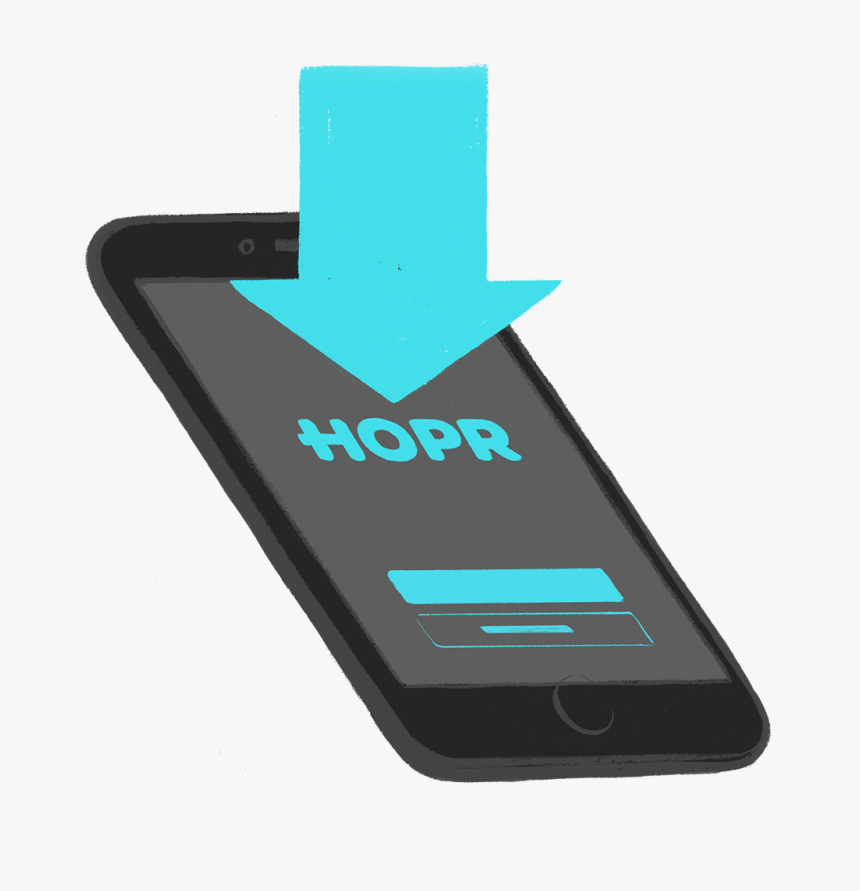 Download The Hopr Transit App To Sign Up For Your Local - Smartphone, HD Png Download, Free Download