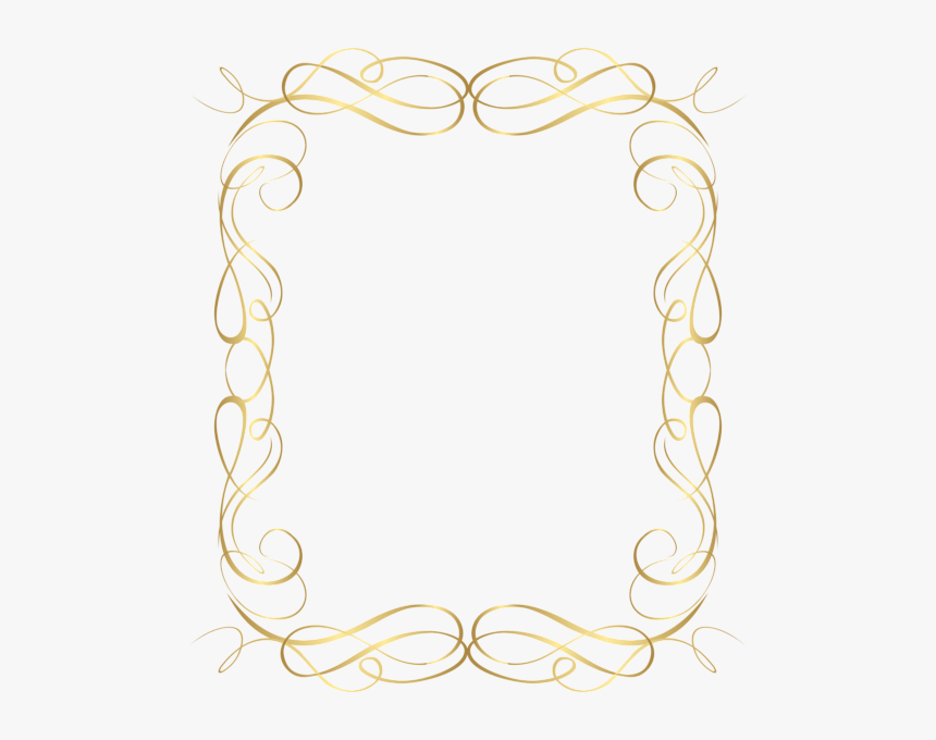 #pretty #lines #square #gold #golden #frame #border - Pretty Gold Border, HD Png Download, Free Download