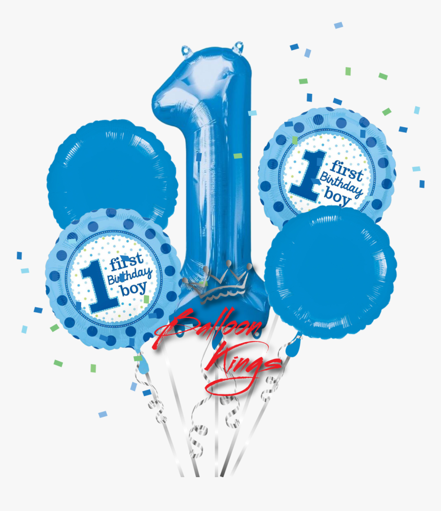 1st Birthday Boy Bouquet Balloon Kings - 1st Birthday Balloons, HD Png Download, Free Download