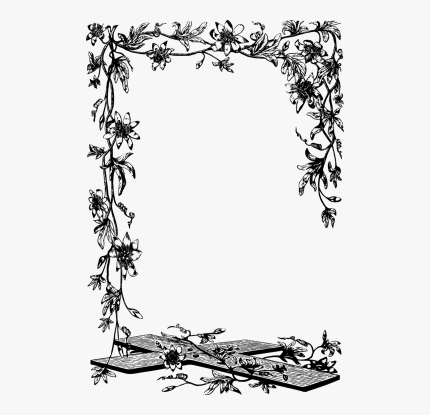 Picture Frame,art,monochrome Photography - Artistic Vine, HD Png Download, Free Download