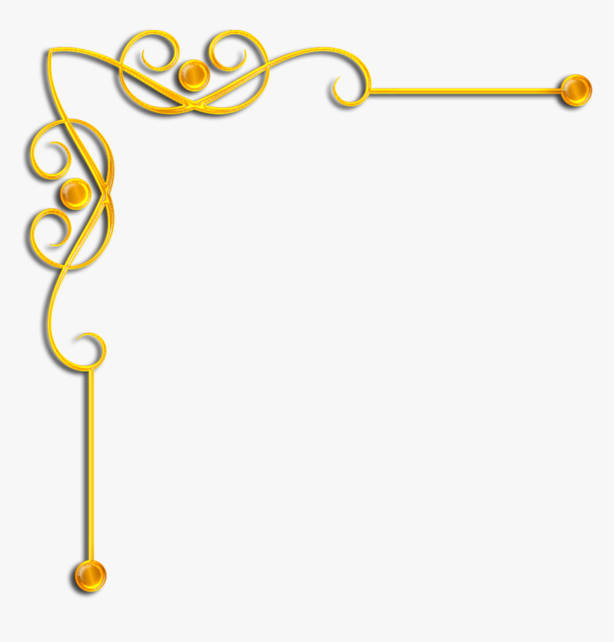 Borders And Frames Gold Clip Art - Golden Vine Border Png, Transparent Png, Free Download