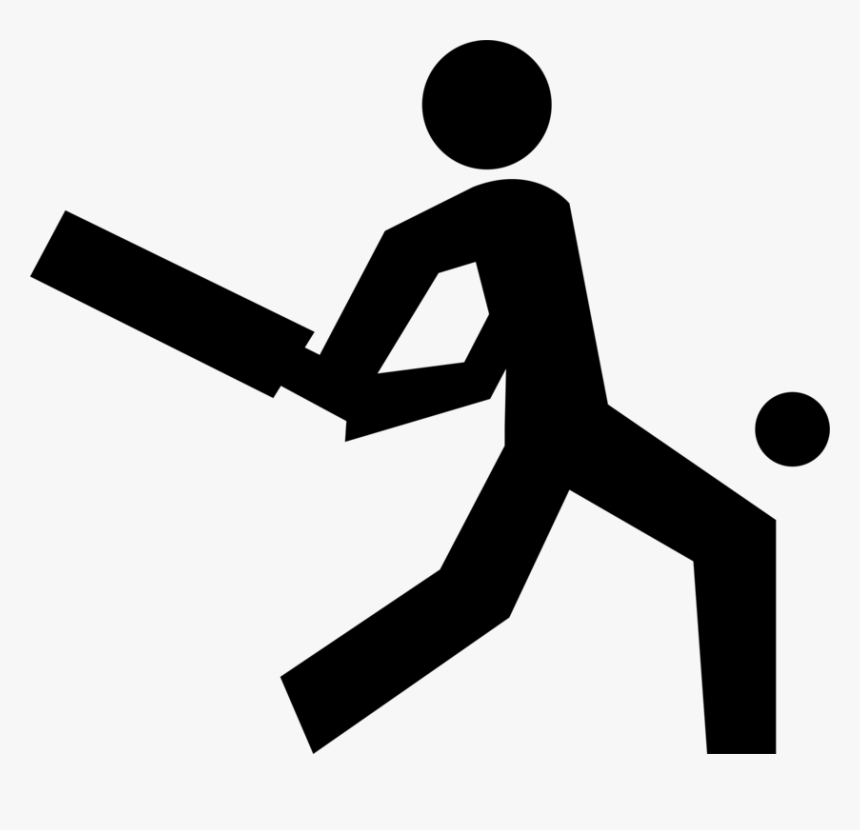 Standing,human Behavior,organization - Cricket Stick Figure, HD Png Download, Free Download