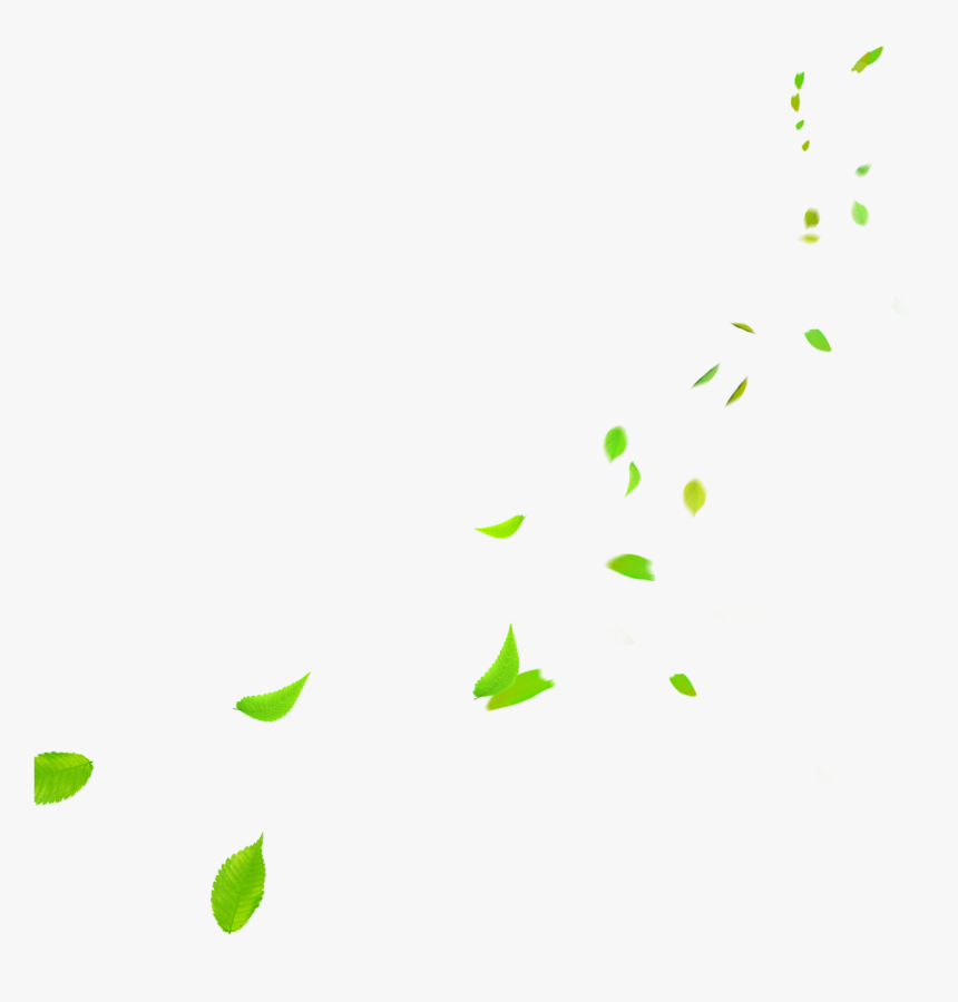 Green Leaves Falling Png , Png Download - Portable Network Graphics, Transparent Png, Free Download